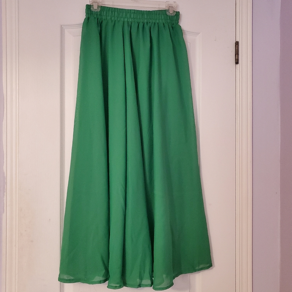 Green Maxi Skirt